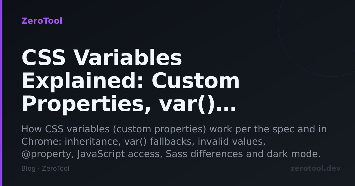 CSS Variables Generator Online: Master Custom Properties for Theming