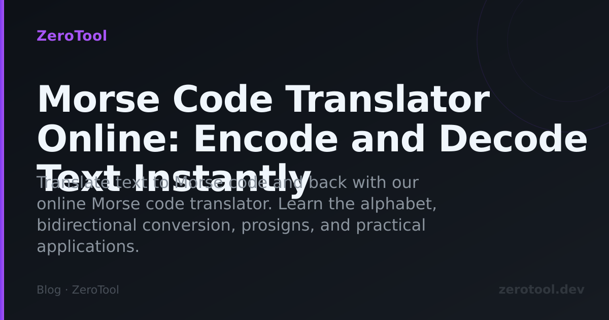 Bionic Code Translator Morse Code Translator Online: Encode and Decode Text Instantly