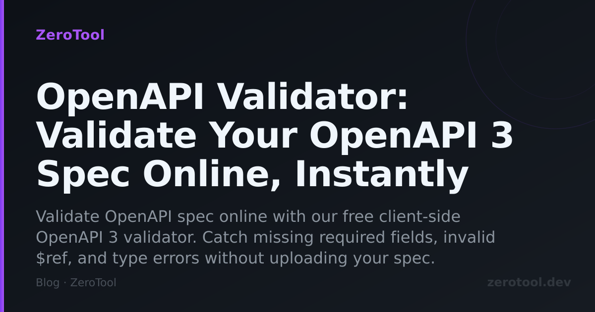 OpenAPI Validator: Validate Your OpenAPI 3 Spec Online, Instantly