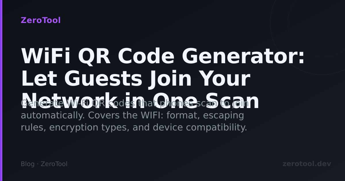 WiFi QR Code Generator: Let Guests Join Your Network in One Scan